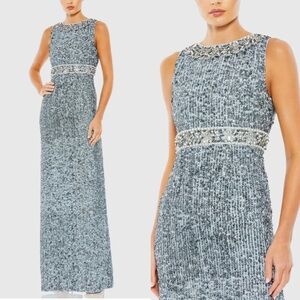 MAC DUGGAL
Blue Sleeveless Sequin Column Gown 10839